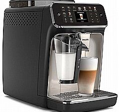 מכונת קפה אוטומטיות Philips 5500 LatteGo - EP5547/90 צבע שחור וכרום 20 סוגי משקאות כולל 3 קילו קפה לבחירה