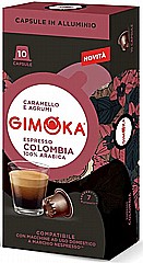 10 קפסולות אלומניום תואמות נספרסו  gimoka italy Colombia חוזק 7